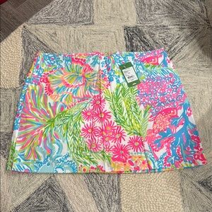 Lilly Pulitzer Pink and Blue Floral Skirt